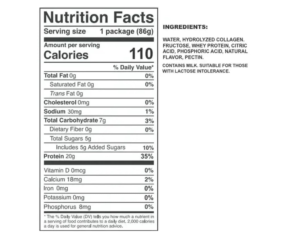 VIDAFUEL Wellness Protein Shot, Citrus Burst, 20g Protein, 12 Pk