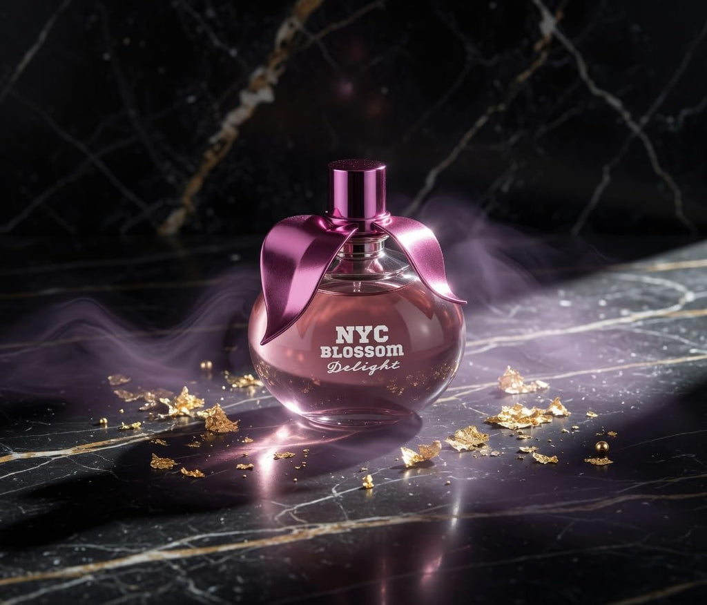 NYC Blossom Delight Eau de Parfum for Women, Fresh Floral Fruity Apple Bergamot Cherry Blossom Peony Jasmine White Musk Sandalwood Spray Fragrance, 3.4 Fl Oz / 100 ml