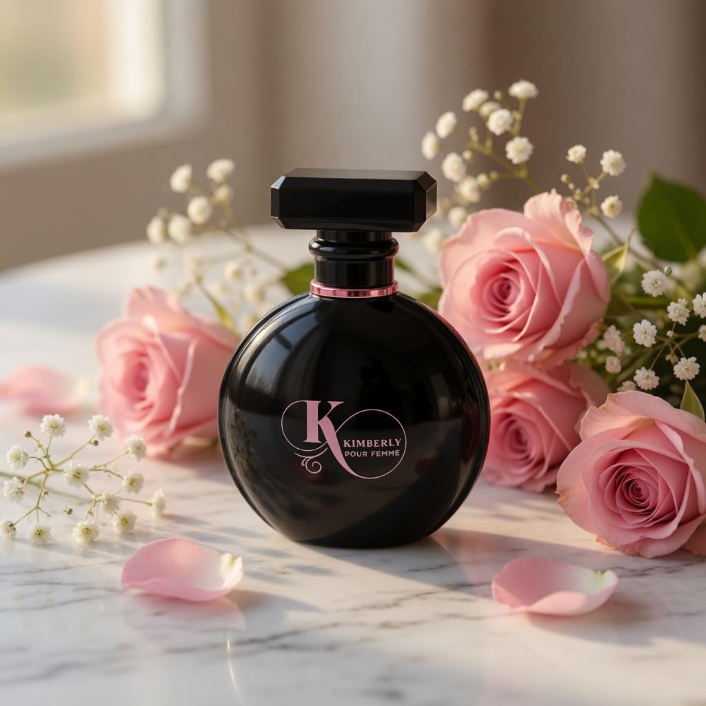 Kimberly Perfume for Women — Celebrity Pop Eau de Parfum Spray, Pink Grapefruit Peony Musk Fragrance, 3.4 Fl Oz / 100 ml