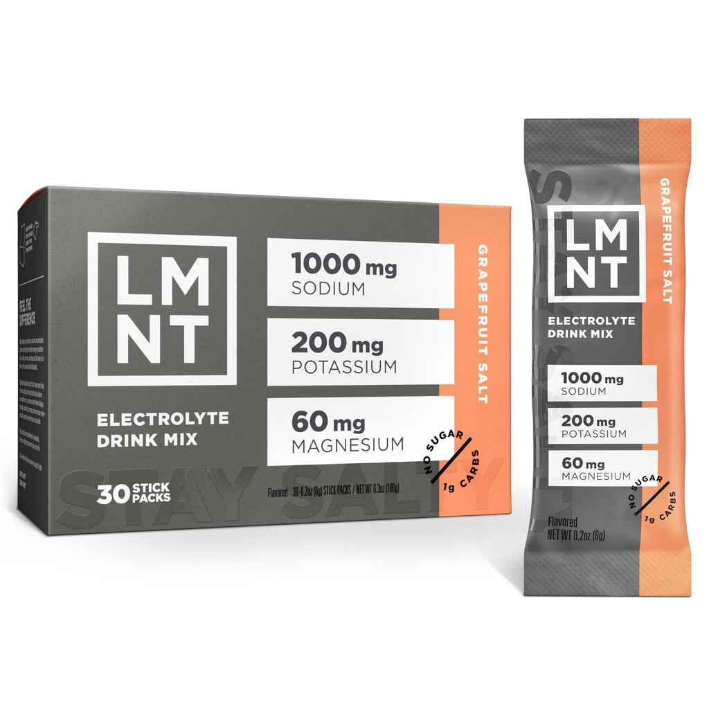 LMNT Zero Sugar Electrolytes - Raw Unflavored Salt | Drink Mix | 30-Count