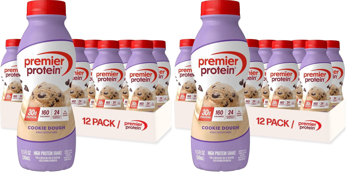 Premier Protein 30g High Protein Shake, Peaches & Cream, 12 Pack