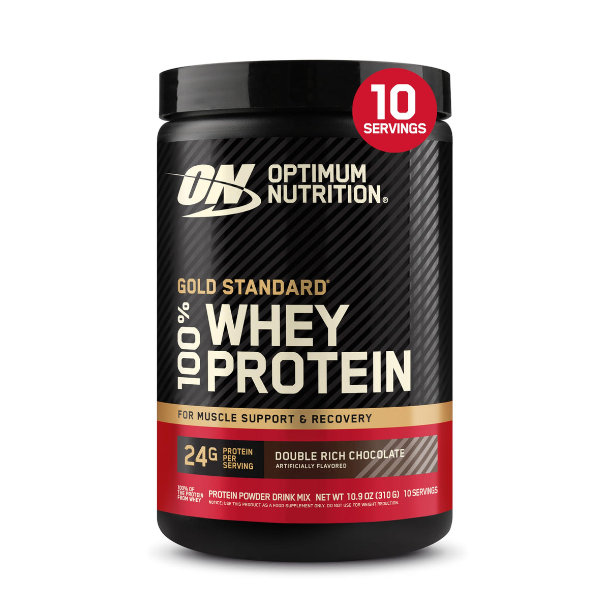 Optimum Nutrition Gold Standard Whey Protein, Double Rich Chocolate, 2 LB