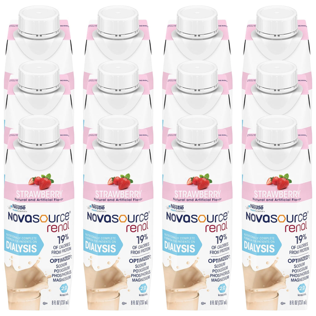 NOVASOURCE Renal Vanilla Dialysis Protein Shakes, 8 Fl Oz, 24pk
