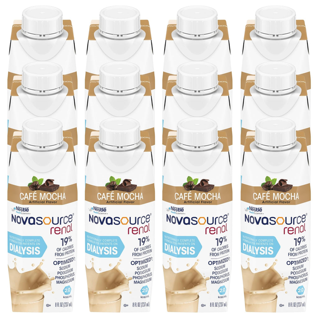 NOVASOURCE Renal Vanilla Dialysis Protein Shakes, 8 Fl Oz, 24pk