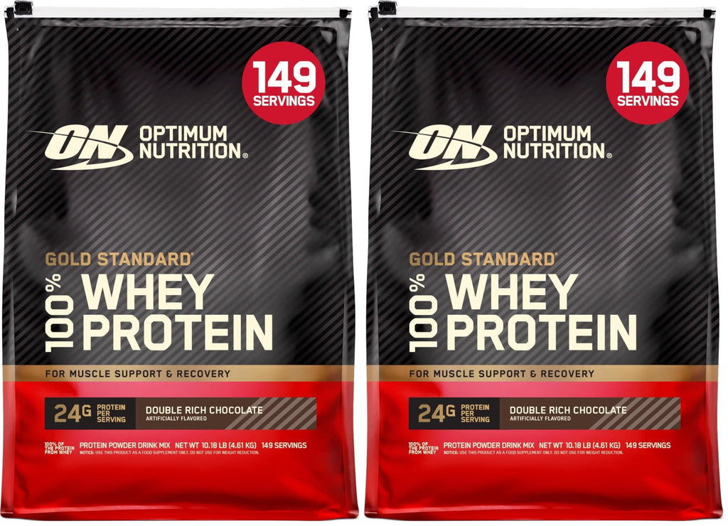 Optimum Nutrition Gold Standard Whey Protein, Double Rich Chocolate, 2 LB